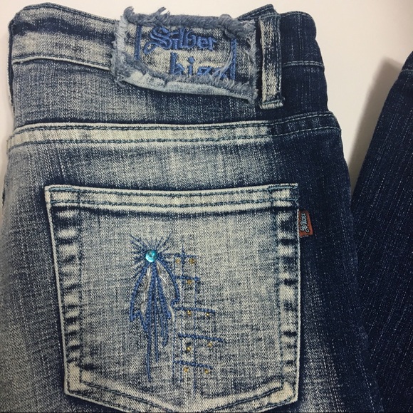 Silver Kiss Bootcut Embellished Embroidered Stone wash… - Picture 3 of 8